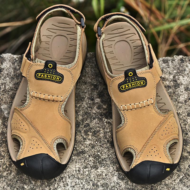 

Модные ПАРЦИВАЛЬ Новые Сандалии Мужские Модные Летние Уличные Пляжные Повседневные Туфли для Мужчин Ретро Досуг Натуральная Кожа Пляжные Римские Сандалии 48