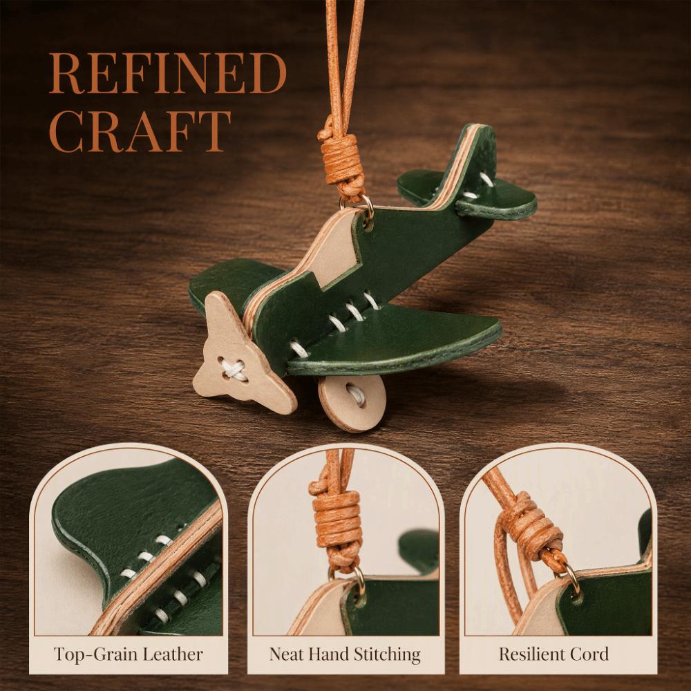 Smooth Texture Bag Charm Mini Airplane Shape Car Hanging Ornament Key Holder Handbag Decoration