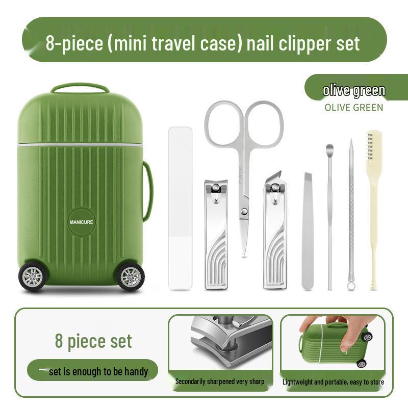 Portable Candy Color Nail Clipper & Manicure Set with Ear Pick