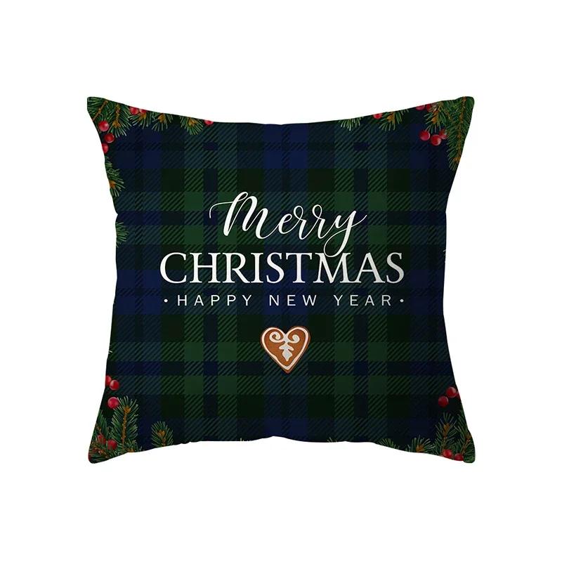 Christmas Decoration  Theme Printing Pattern Cushion Cover Home Living Room Sofa  Pillow