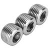 3pcs 12in NPT Pipe Plug Male Thread Fitting Internal Hex Thread Connector Car Accessories