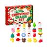 Christmas Squishy Figurine Countdown Calendar Christmas Holiday Countdown Gift for Home Office Room Decor Xmas Count Down