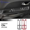 Für Renault Clio 4 IV MK4 2013 2014 2015 2016 2017 2018 LHD RHD Echte Weiche Kohlefaser Frontfenster-Knopf Innen Außen Aufkleber