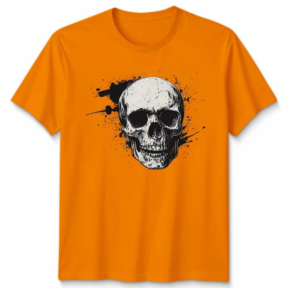 Skull Art Graphic Mens T-Shirt Womens Tee Grunge Gothic Unisex Tee 6 S