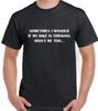 Manchmal frage ich mich, ob mein Fahrrad auch an mich denkt - Lustiges Herren Biker Radfahrer T-Shirt