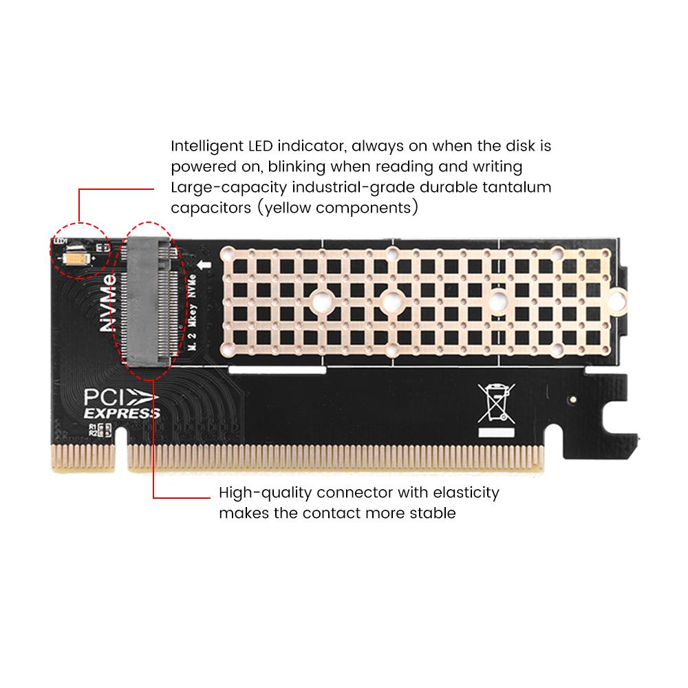 PCIE NVME Adapter M2 PCI Express 3.0 X1 X4 X8 X16 Expansion Card Riser Converter Supports 2230 2242 2260 2280 M Key M.2 NVME SSD