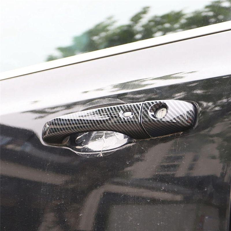 Car Exterior Door Handles Cover Trim For 300 2011-2025 Accessories ABS Carbon Fiber