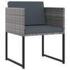 VidaXL Salon de jardin 11 pcs avec coussins Résine tressée Gris