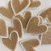 10Pcs Golden Love Heart Embroidery Ironing Cloth Patch DIY Clothing Repair Sewing Decoration