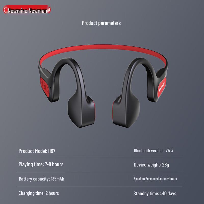 Newmine H67 Bone Conduction Wireless Sports Headset
