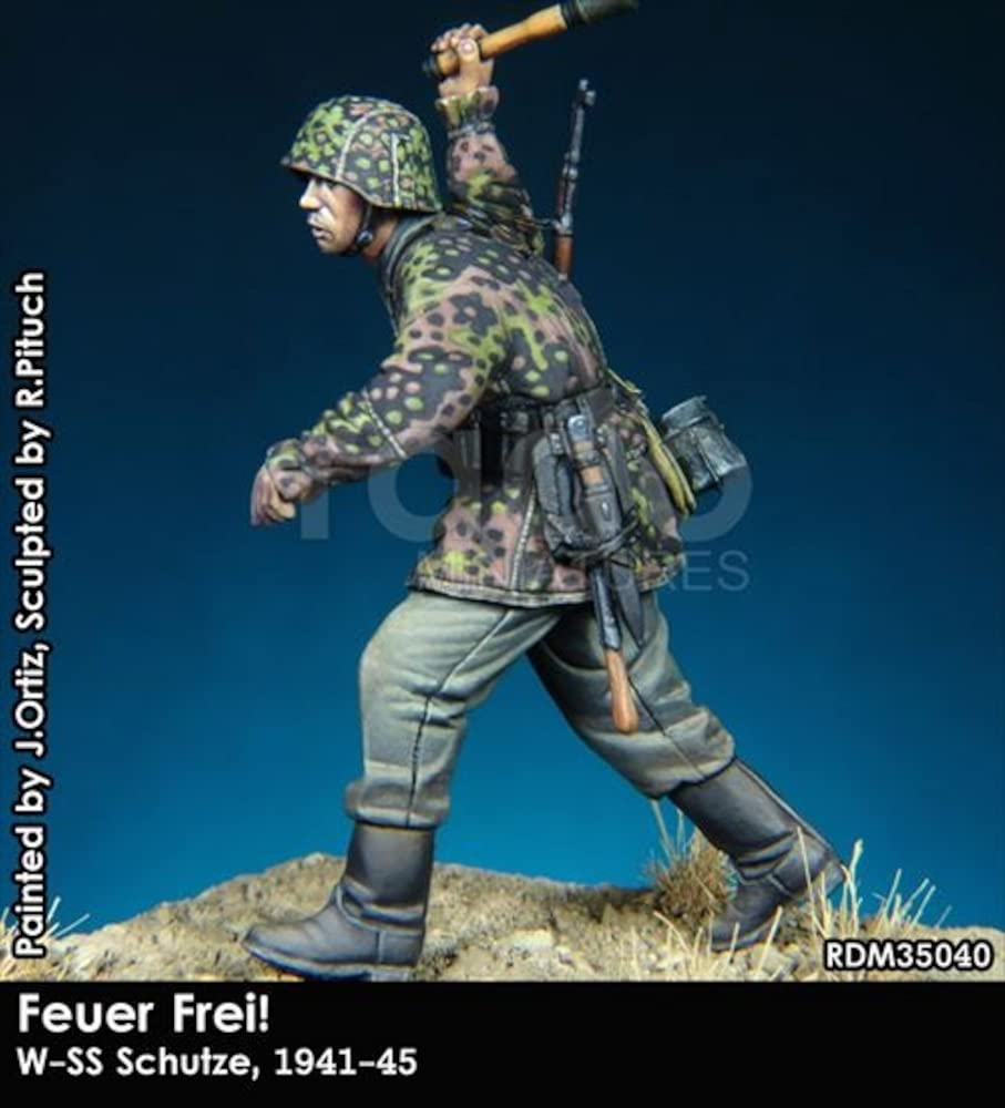 Rad Miniatura WWII Německý poddůstojník Waffen SS Normandie 1944 Pryskyřičná stavebnice RDM35040 1/35 Házecí!