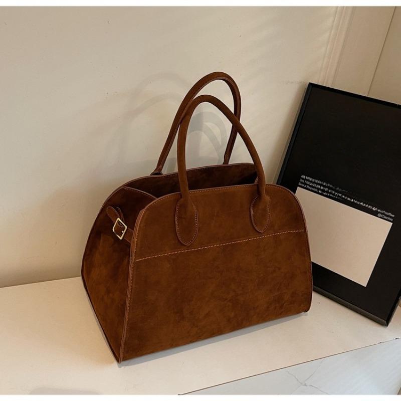 Small-scale Design Fashionable Hand-held Briefcase with Large Capacity, Genuine Leather Texture, Cross-body Bag