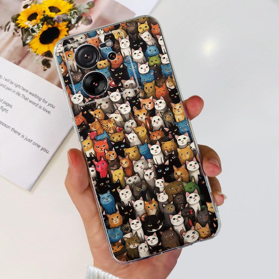 For Xiaomi 13T Pro Case Fashion Flowers Shockproof Soft Silicon Protector Clear Coque For Xiaomi 13T Phone Cases Mi 13TPro Funda