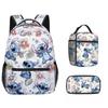 Children'S School Bag, Primary And Secondary School Students Backpack, Children'S Meal Bag, Cartoon Pencil Case Three-Piece Set