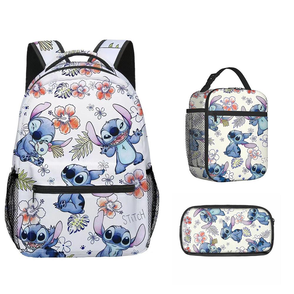 Children'S School Bag, Primary And Secondary School Students Backpack, Children'S Meal Bag, Cartoon Pencil Case Three-Piece Set