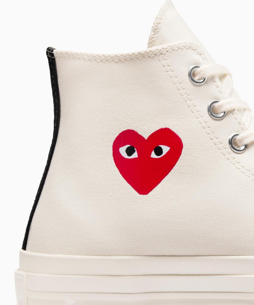 Converse X Play Comme Des Garçons Single Heart Chuck 70 High A08800C