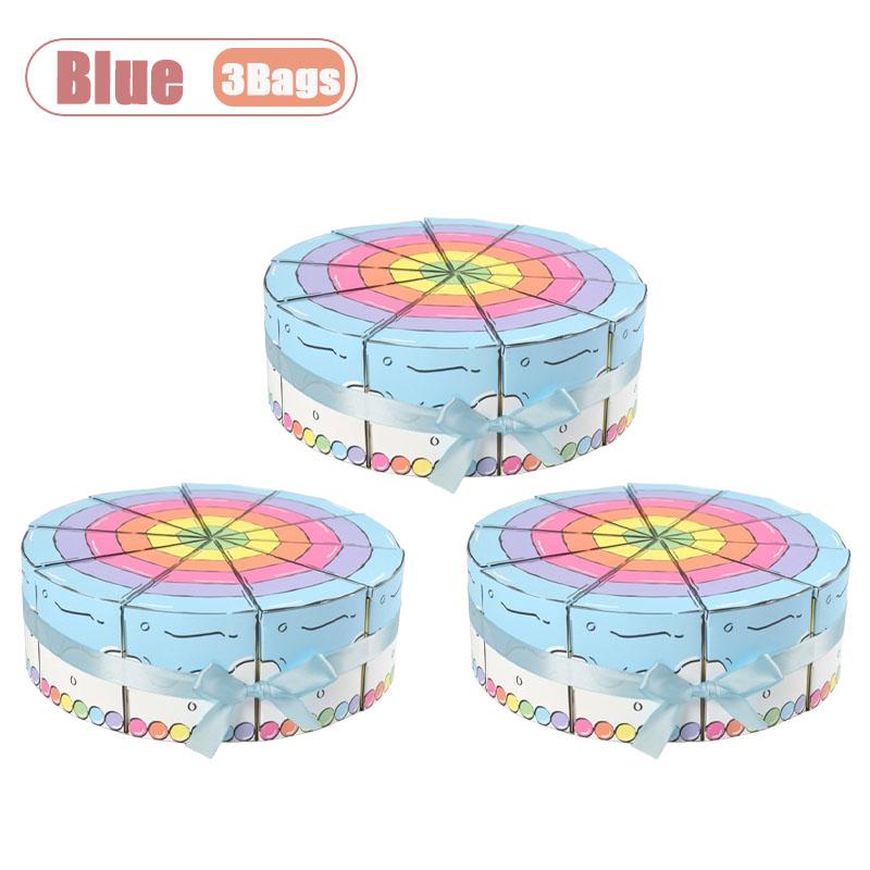 Xiaomi 1-20Bags Triangle Cake Shape Birthday Party Favor Box Creative Candy Holder Gift Box for Table Decoration Candy Buffet