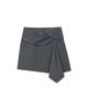 Miseki Seoul Layered Chiton Mini Skirt Charcoal