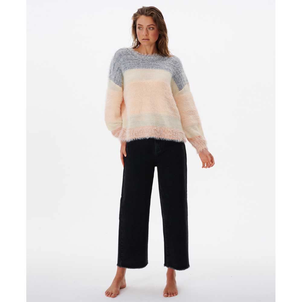 Rip Curl Relaxed Fit Crew Neck Knit SURF TREEHOUSE KNIT Stylish Multico Size Women's [004WKN / CREW]