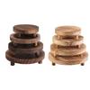 Wooden Pedestal Riser Figure Display Stand Multifunction Tray for Collectibles Perfume Vase Holder