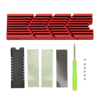 M.2 Heatsink Aluminum Alloy NVME 2280 SSD Cooler with 3 Thermal Pads for PC for PS5 for M.2 PCIE