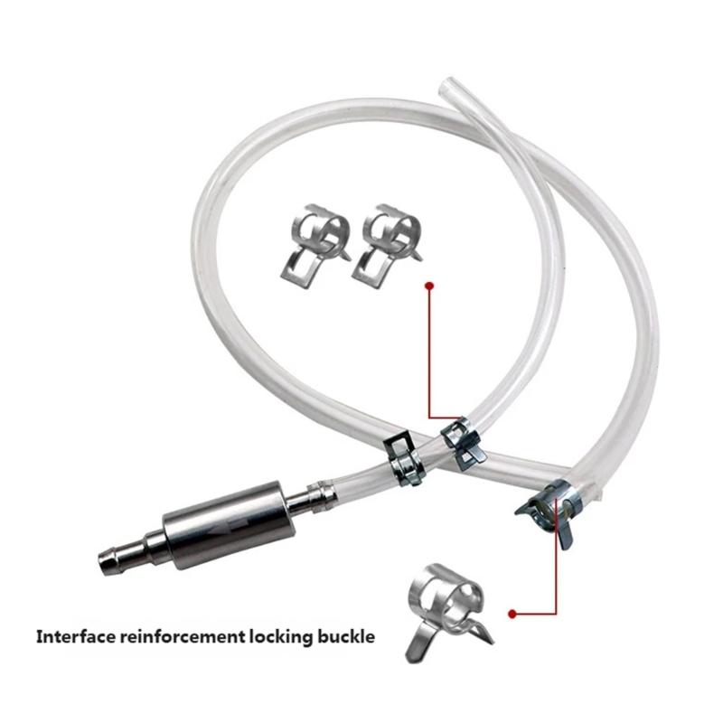 Brake Bleeder Hose One Way Check Valves Tube Bleeding Tool Kit for Car Motorcycle Oil Extraction Tube