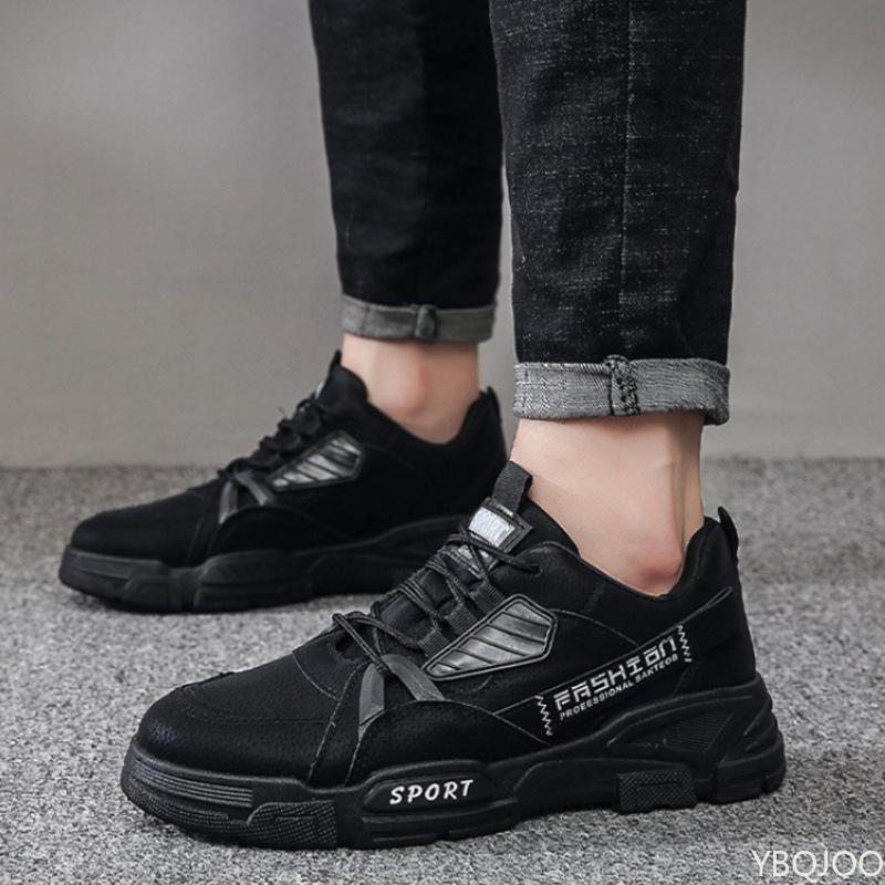 Large Size Spring and Autumn New Breathable Workwear Men's Shoes Versatile Thick Soled Construction Site Work Board Shoes Men