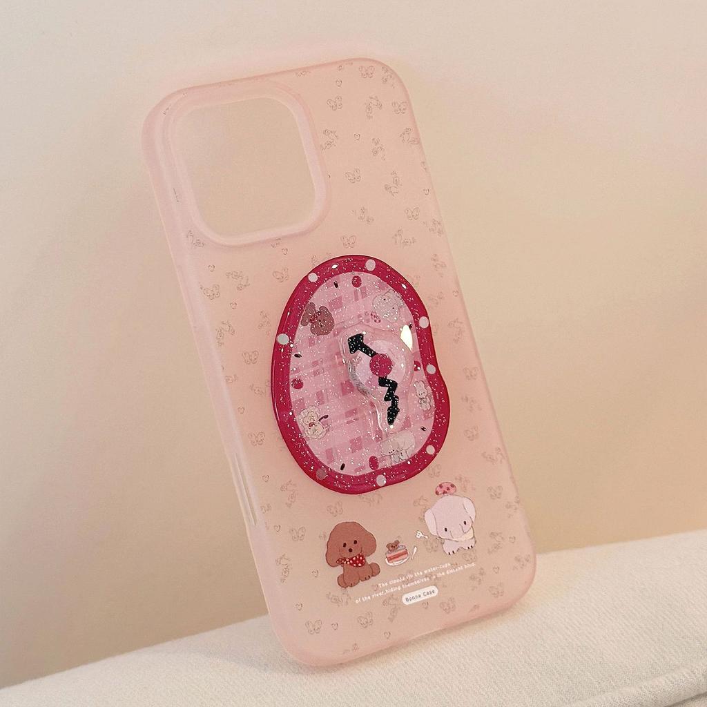 Three dimensional Rotating Clock Suitable for Apple 16 Mobile Phone Case 17promax Fantasy Small Animal Iphone15 Soft Case 13