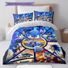 Flashy Hedgehog Pattern Bedding Quilt Set Quilt Cover Pillowcase Home Decoration Gift (1 * duvet cover + 2 * pillowcase, without core)