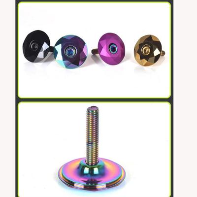 For 28.6mm Bike Headset Top Cap Cycling Parts Aluminum Alloy Bike Accessories Colorful Bicycle Grip End Cap Mountain Bike