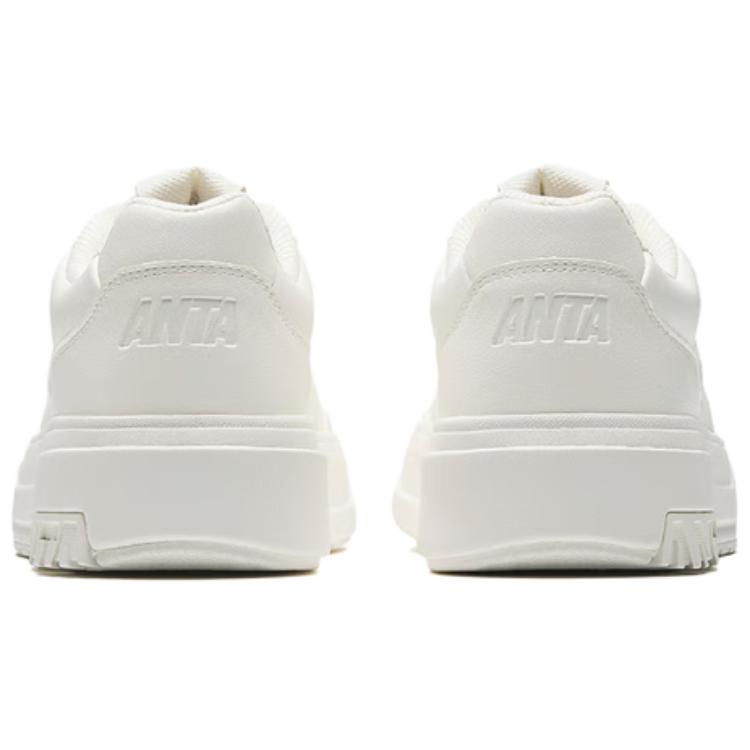 Anta A Dao 3 Simple Versatile Wear-Resistant Height Increasing Low-Top Sneakers Men sneakers Ivory-White 112548026-1