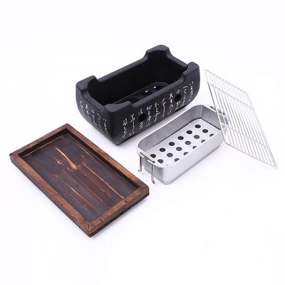 Portable BBQ Grill Korean Food Carbon Furnace Barbecue Stove Charcoal Cooking Oven Household Outdoor Reusable Grill Box