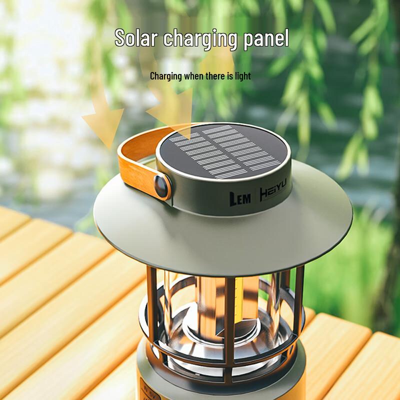 LEM Solar Rechargeable Outdoor Camping Lantern