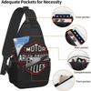 AU1709 Harley Davidson Sling Bag Pánská crossbody taška přes hrudník s držákem na láhev Ležérní crossbody taška na sport, cestování, turistiku, cyklistiku