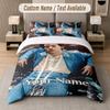 Custom Bedding Set Harry Styles Pattern, Print Name Text 1 Duvet Cover plus 2 Pillowcases Home Textile