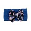baby new children's hair accessories cute baby floral seamless wide headscarf nylon bow baby headband