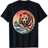 Bär Ukiyo-e Japanische Wellenkunst Traditioneller Holzschnitt T-Shirt