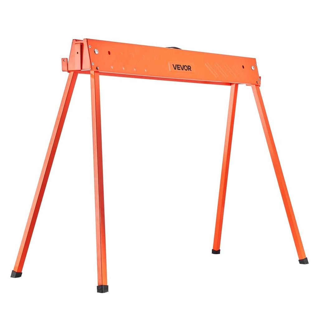 Saw Horses, 2 Pack Folding Work Horses, 299.4 Kg Load Capacity Sawhorse with Heavy Duty Legs, All-Metal Portable Saw Horse with Non-Slip Foot Pads,