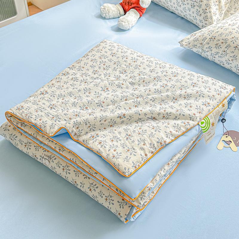Class A Washed Cotton Soybean Fiber Gauze Quilt - Double Layer Summer Cool, Machine Washable