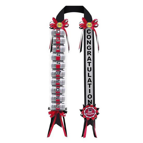 2026 Graduation Money Lei with 11 Cash Holder Double Braided Grad Ribbon Leis Graduation Gifts for Class of 2026 High School College Party Supplies