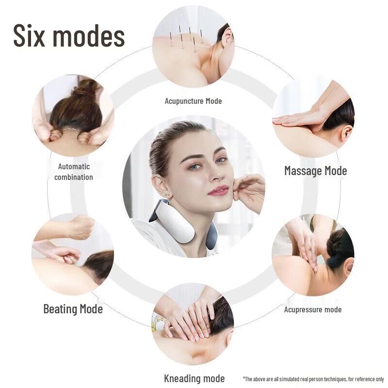 AUX Smart Pulse Neck Massager with Heat and Remote