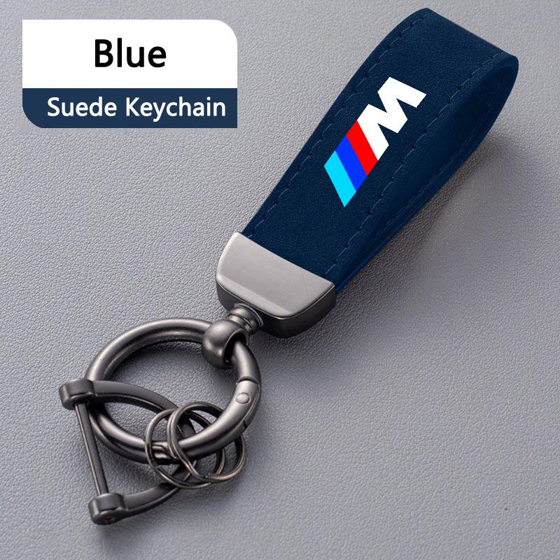 1PC Suede Car Logo Keyring Keychain Key Chain Pendant For BMW M 1 2 3 4 5 7 Series X1 X3 X4 X5 X6 X7 F10 F30 E46 E60 Accessories Cypd20