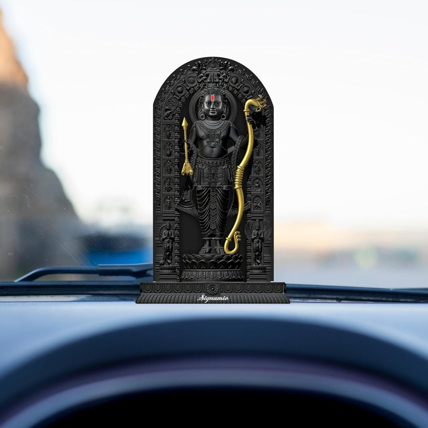 

Ayodhya Ram Lalla Murti Statue for Car Dashboard, Featuring Elegant Black Car God Idol and Accessories, Ramlala Idol and Ram Murti Ayodhya Model чёрный