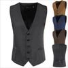 Höst Vinter Herr Slim Vest Kappa Kostym Väst Stor storlek