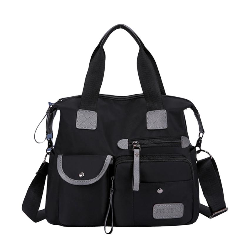 

2026 Women Shoulder Bag Nylon Handbags Waterproof Crossbody Bag Large Capacity Multifunctional Tote Travel Messenger чорний