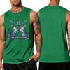 Men's Funny Animal Slogan Print Tank Top, Loose Fit Breathable Summer Gym Streetwear Casual Vest
