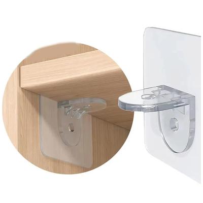 Shelf Bracket Adhesive Nail Self-adhesive Wardrobe Shelf Bracket Clip Wall Hanging Bracket Partition Non Punching Strong Bracket