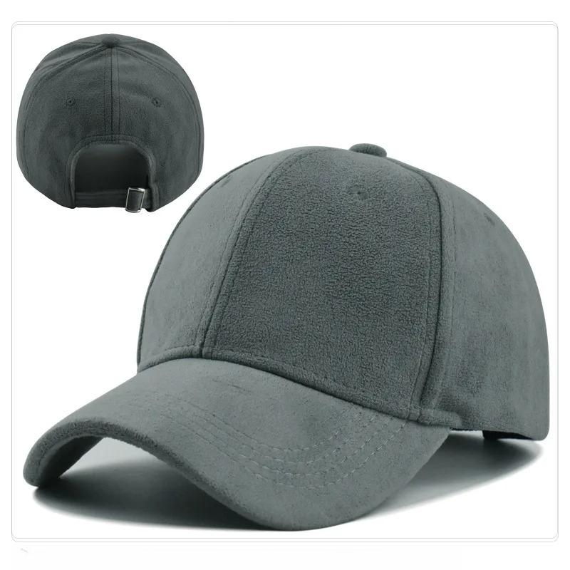 Solid Suede Retro Baseball Caps For Men Women Spring Autumn Street Snapback Hip Hop Hat Adjustable Faux Fur Sunscreen Visor Cap