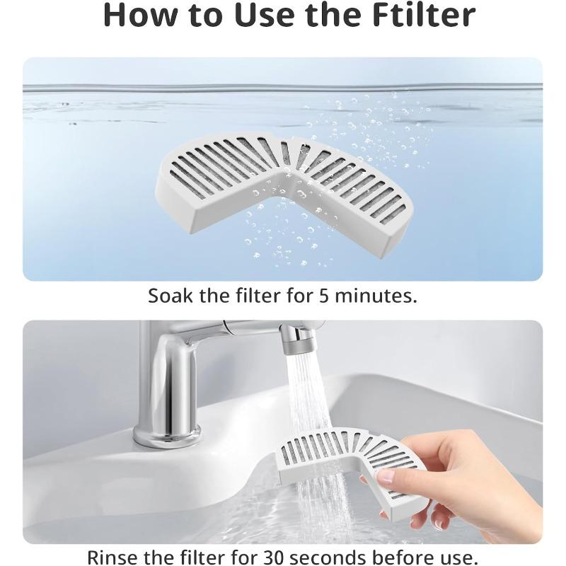 Cat Water Filter 3 Pack Replacement Filters for Ceramic & Stainless Steel Fountains Automatic Pet Fountain Dog Water Dispenser