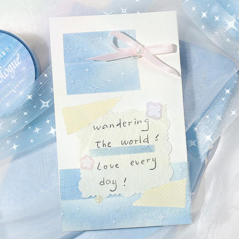 Xin's Dreamy Romance Glitter PET Tape: Gradient Journal Decor